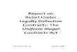 Report on Relief Under Legally Defective Contracts: The Uniform 