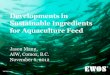 Developments in Sustainable Ingredients for Aquaculture Feed