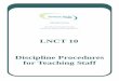 LNCT 10 Discipline Procedures for Teaching Staff