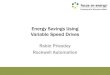 Energy Savings Using Variable Speed Drives