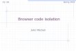 Browser code isolation