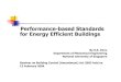 performance-based standards for energy efficient buildings