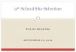 9th School Site Selection
