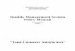 Quality Management System Policy Manual
