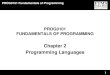 Chapter 2 Programming Languages