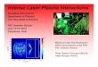 Intense Laser-Plasma Interactions