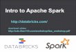 Intro to Apache Spark Workshop