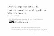Developmental & Intermediate Algebra Workbook