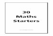 30 Maths starters - Statisticsonline.org