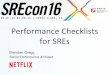 Performance Checklists for SREs