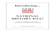 Introducing... NATIONAL HISTORY DAY!
