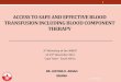 Access to safe and effective blood transfusion including blood 