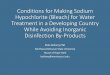 Conditions for Making Sodium Hypochlorite in a Developing Country 