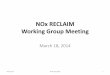 NOx RECLAIM Working Group Meeting