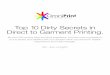 Top 10 Dirty Secrets in Direct to Garment Printing