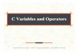 C Variables and Operators