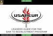 leaders guide for the bar to reenlistment program - Army