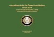 Amendments to the Constitution Since 1876