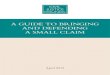 A Guide to BrinGinG And defendinG A SmAll clAim