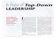 In Praise of Top-Down Leadership