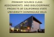 "Primary Source Class Assignments and Bibliographic Projects at 