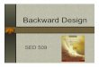 Backwards Design Overview