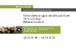 Undergraduate Study Manual 2014-2015