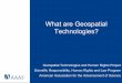 What are Geospatial Technologies?
