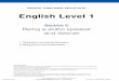 English Level 1: Section C