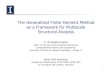 The Generalized Finite Element Method as a Framework for 