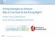 Pricing Strategies on Amazon: Why Is It So Hard To Get Pricing Right?