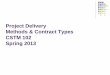 Project Delivery Methods Contract Types