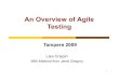 An Overview of Agile Testing - Agile Testing with