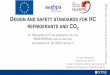 Design and safety standards for HC refrigerants and CO