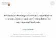 Preliminary findings of cerebral responses on transcutaneous vagal 