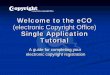 Welcome to the eCO (electronic Copyright Office) Single Application 