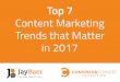 Top Seven Content Marketing Trends that Matter in 2017