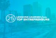 25 Lessons Learned From Top Entrepreneurs