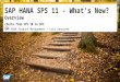 What's New in SPS11 Overview