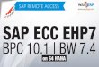 SAP ECC EHP7 BW 7.4 BPC 10.1 on S4 HANA Remote Access