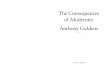 The Consequences of Modernity Anthony Giddens