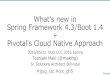 #jjug_ccc #ccc_gh5 What's new in Spring Framework 4.3 / Boot 1.4 + Pivotal's Cloud Native Approach