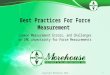 Force Measurement - Best load cell calibration practices