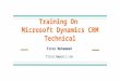 Microsoft dynamics crm technical trainig syllabus