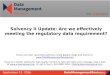 Solvency II Update: Are we effectively meeting the regulatory data requirement?
