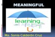 Meaningful learning