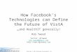 How Facebook's Technologies can define the future of VistA and Health IT