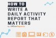 How To Write A Daily Activity Report That Matters
