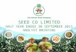 Seed Co Limited HY 2016 financial results presentation