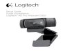Setup Guide Guide d'installation Logitech® HD Pro Webcam C920